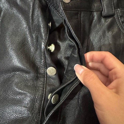 Leather pants black like new, size XXL