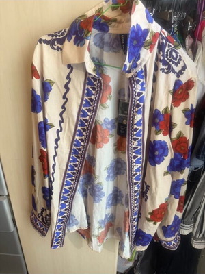 Πουκάμισο Nadia Rapti floral καινούργιο, άσπρο μέγεθος M