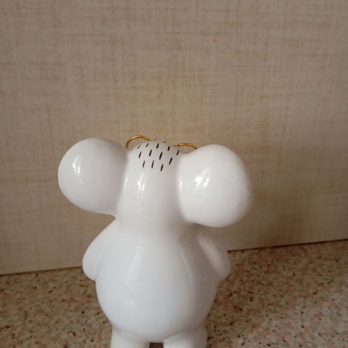 Decorative elephant figurine new with gold and black details