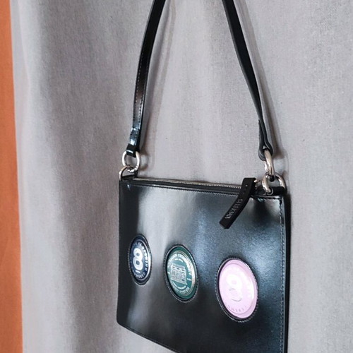 Opening Ceremony black leather shoulder bag like new