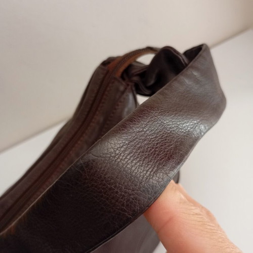 Blumarine vintage shoulder bag leather, like new, brown