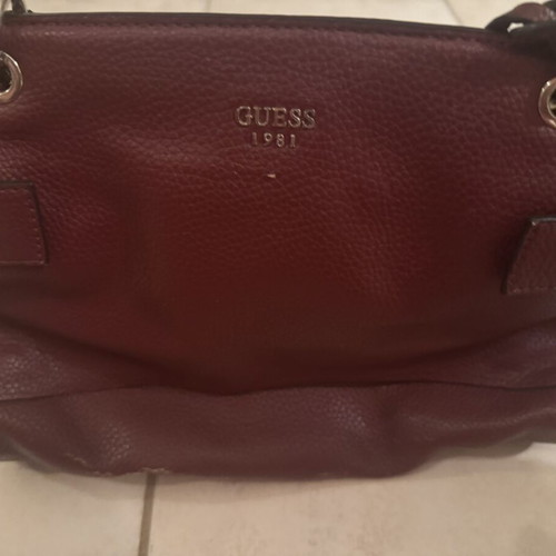 Guess leather shoulder bag used, red