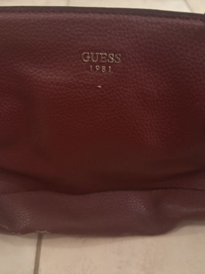 Guess leather shoulder bag used, red