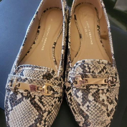 Dorothy Perkins moccasins like new, snake print, size 39