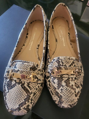 Dorothy Perkins moccasins like new, snake print, size 39