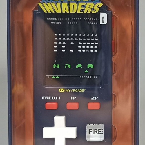 My Arcade Pixel Pocket Pro Space Invaders handheld electronic game new