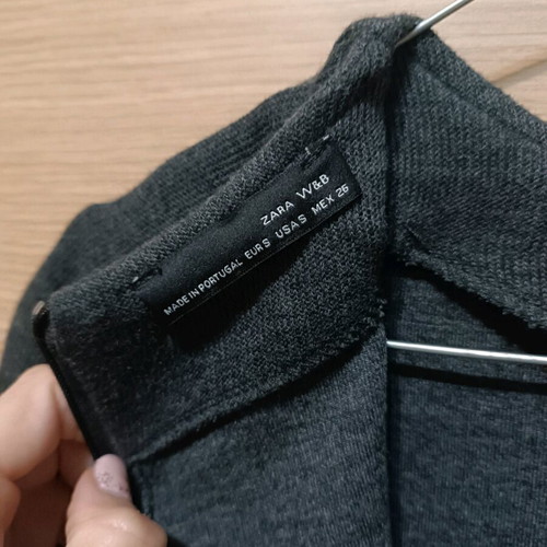 Φόρεμα Zara γκρι σαν καινούργιο, slim γραμμή, μέγεθος S