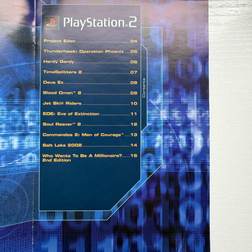 PS2 Booklet video games catalogue like new