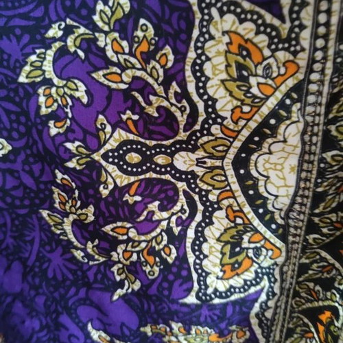 Boho Kaftan Dress new, 100% viscose, free size XL-4XL, purple paisley