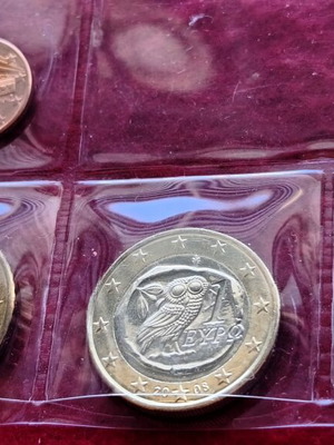 Greek coin set 2005, uncirculated