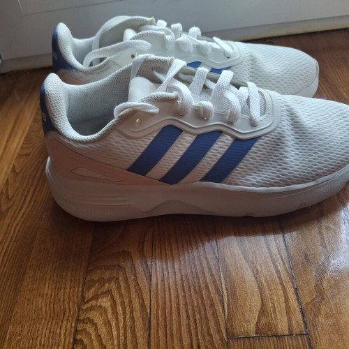 Adidas Cloudfoam Sneakers size 39.5 like new, white and blue