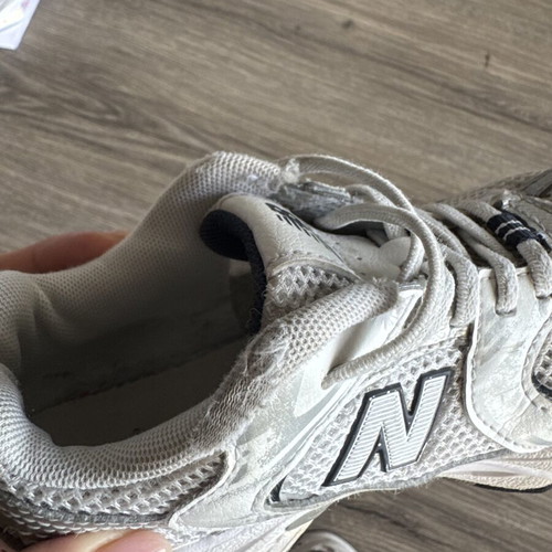 New Balance 530 Athletic Shoes used, size 31, white