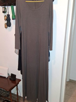 Long brown dress like new, size L