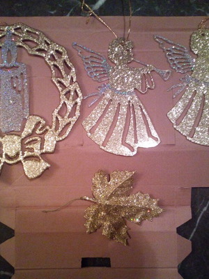 Christmas decorations used for stores, 4 large boxes