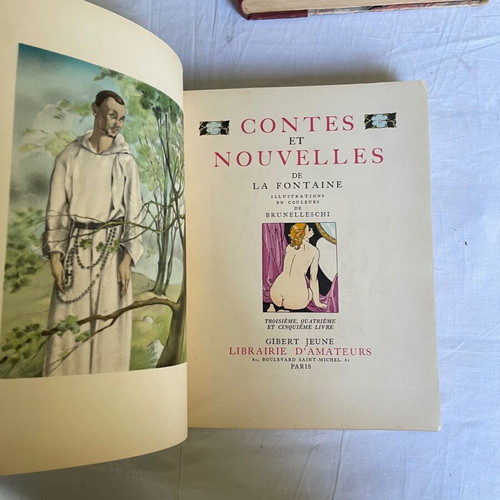 'Contes et Nouvelles' by Jean de La Fontaine, used hardcover books 1937-1938