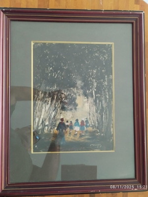 Painting by artist Manos like new 30x20 without mat and frame