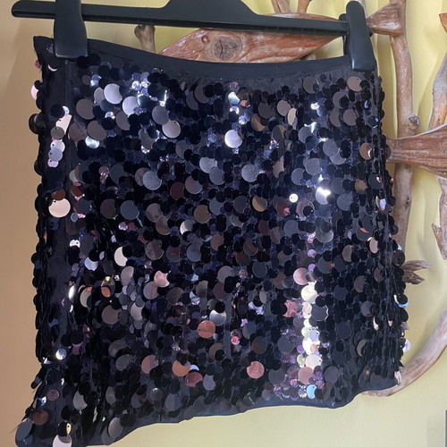 Mini skirt with sequins, size S