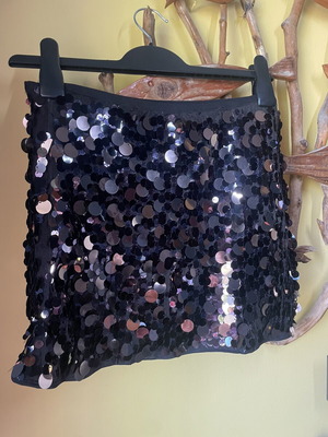 Mini skirt with sequins, size S