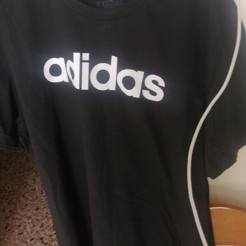 Adidas T Shirt New Cotton Size XL Black and White