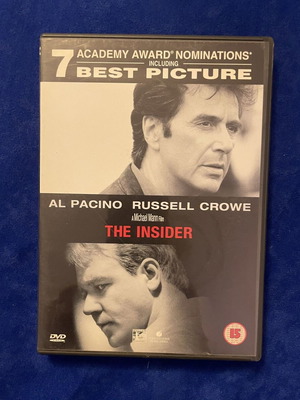 The Insider DVD like new, English version without Greek subtitles
