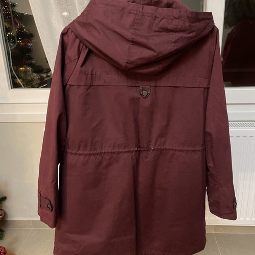 Jacket 3/4 burgundy like new, size L