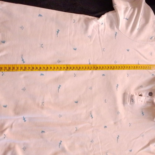 Battery men's short-sleeve t-shirt like new, white with turquoise design, size M