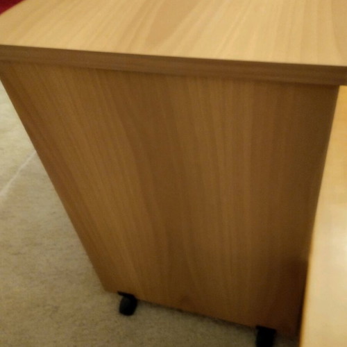 Desk with sliding shelf in walnut color Neoset like new