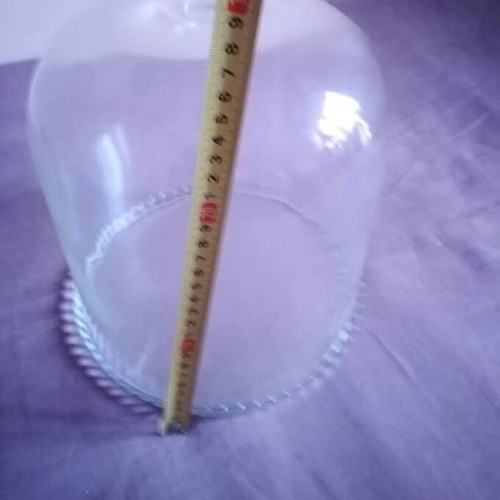 Vintage crystal cake stand with flat base like new