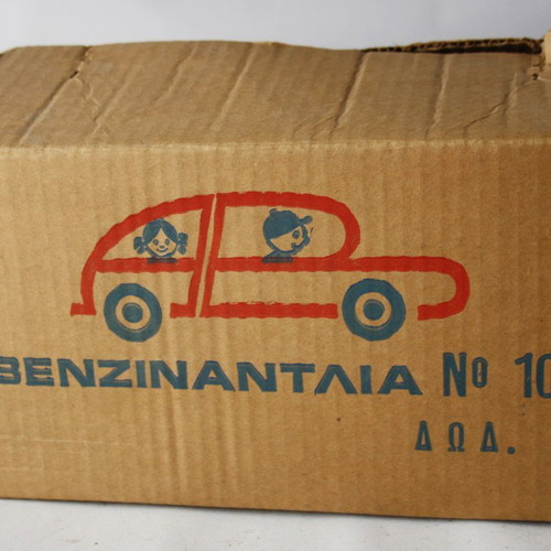 Joy Toy No 101 empty box from 70's petrol pump new