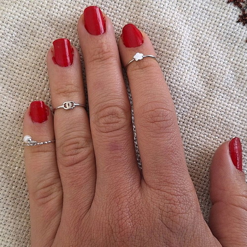 Minimal silver ring new, small size