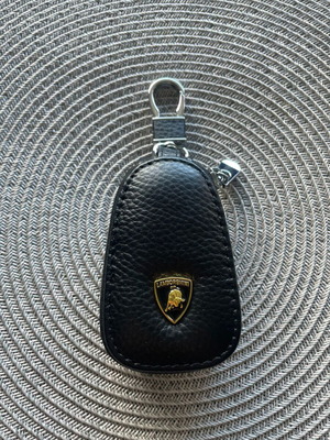 Lamborghini Leather Car Key Case new, premium natural leather
