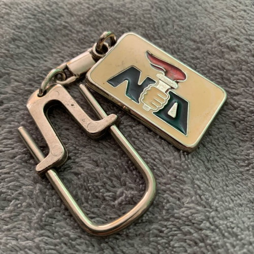 ND keychain 1985 Mitsotakis used, authentic era