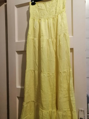 Κίτρινο φόρεμα one size καινούργιο, 70% cotton, 30% silk, Ιταλίας