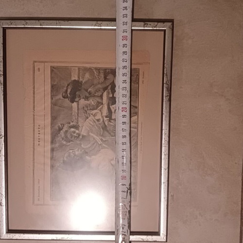 Vintage framed Buketo engraving 1933 like new