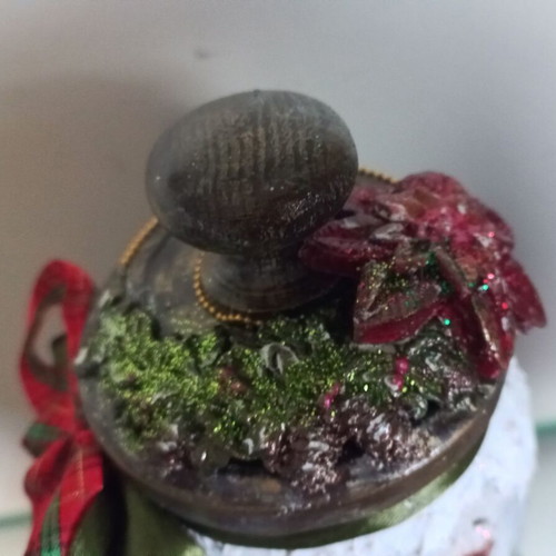 Christmas vase handmade new 24×10 cm