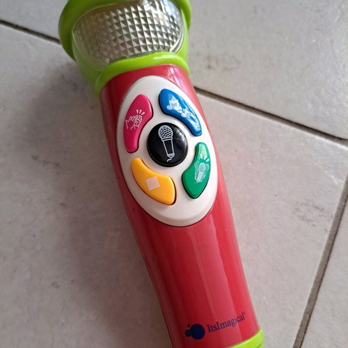 Children's microphone used for learning and fun with sounds