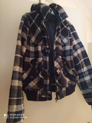 Thick jacket like new, gray, size L