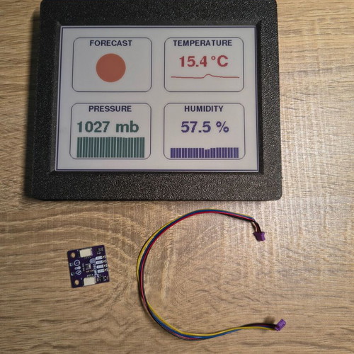 Esp32 Color Epaper Display with BME280 Sensor kit