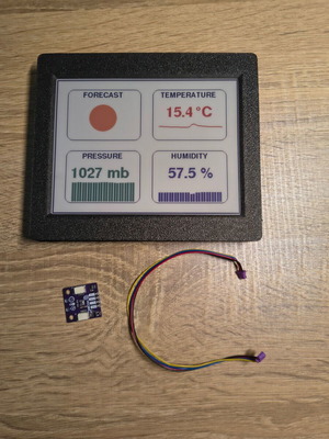 Esp32 Color Epaper Display with BME280 Sensor kit