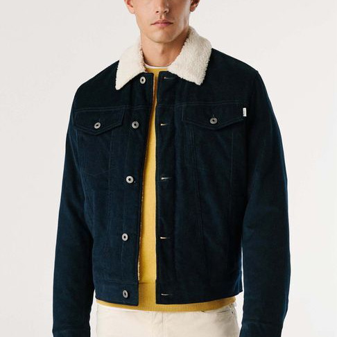 Pepe Jeans Joshua jacket new men's winter teddy sherpa blue M-L