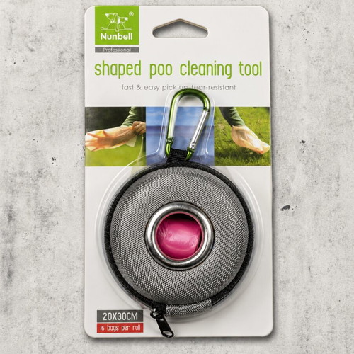 Nunbell dog poop bag holder with carabiner