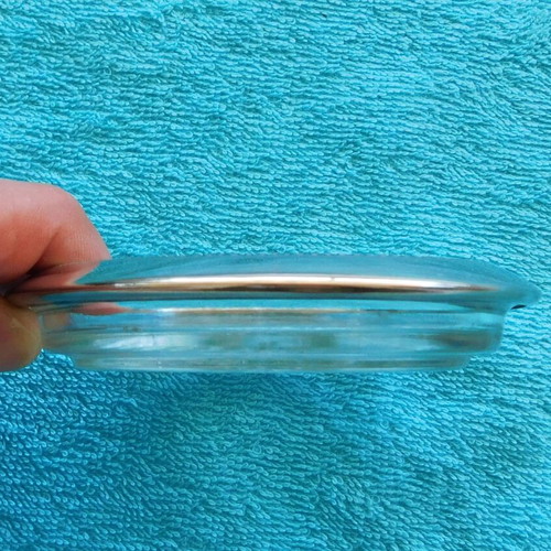 Decorative crystal plate with silver-plated rim, like new