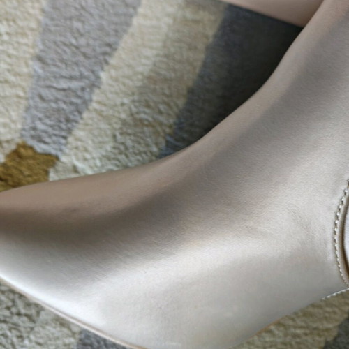 Satin boots new, cream color, size 39