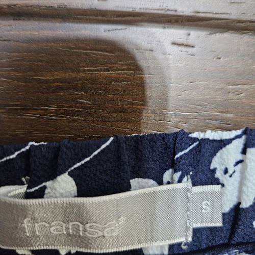 Fransa women's set skirt and blouse like new, white and blue