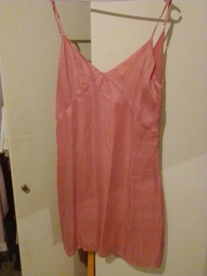 Zara silk dress new, size L, pink