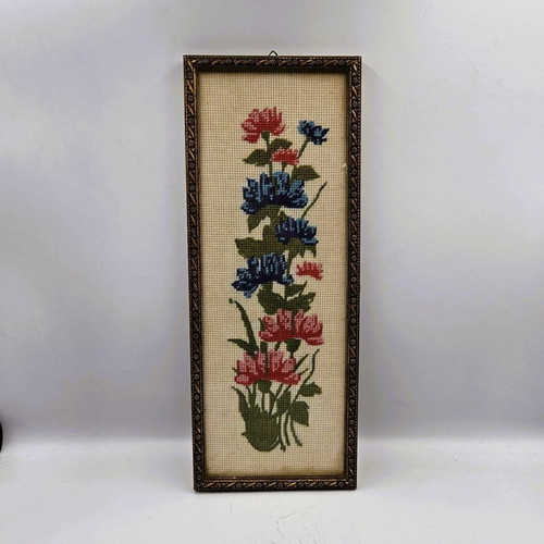 Embroidered paintings used set of 2 pieces