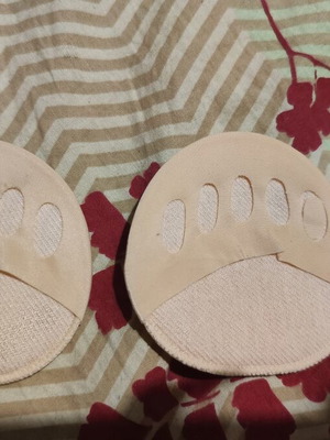 Beige Heel Cushions for Comfort and Shock Absorption