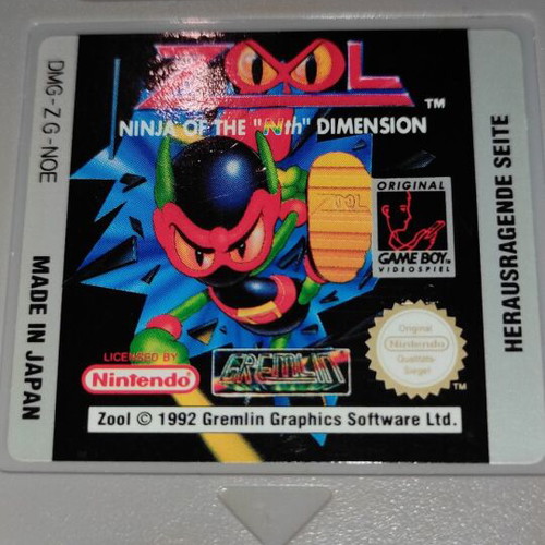 Nintendo Game Boy Zool Ninja of the "Nth" Dimension used with case