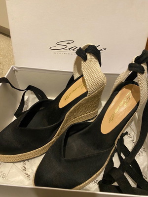 Sante espadrilles used, black, size 39, platform shoes