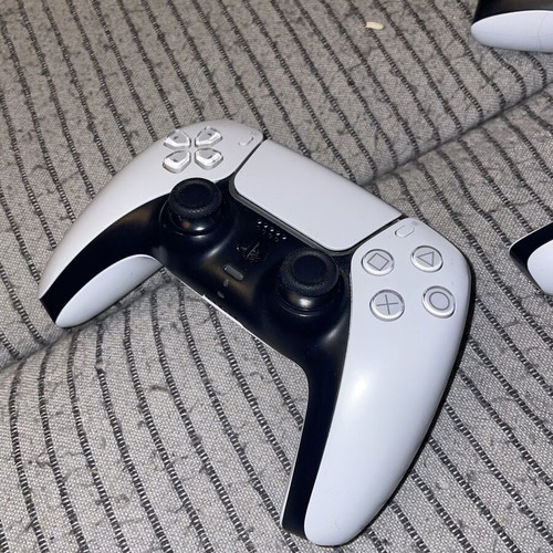 PlayStation 5 Digital Slim Edition like new with 2 white controllers and Fortnite controller